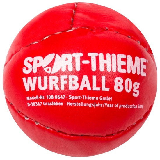 Sport-Thieme Wurfball "Leder 80" Weiß