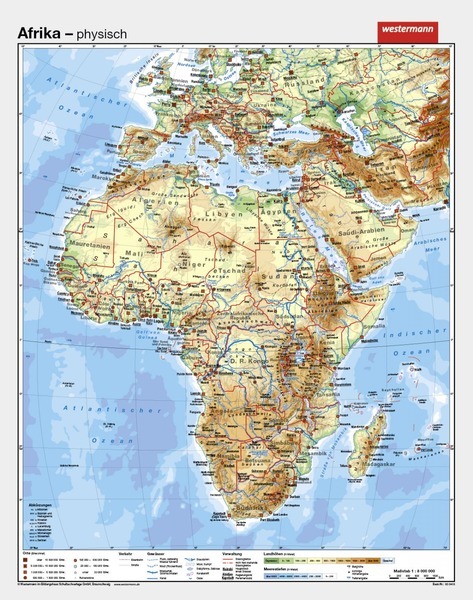 Wandkarte "Afrika" physisch/politisch
